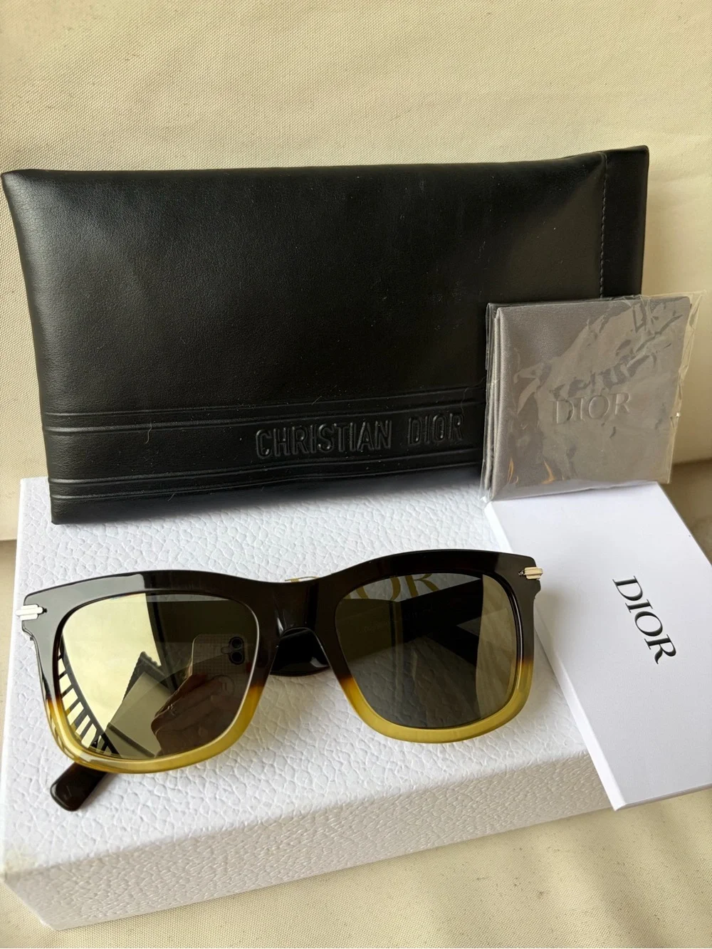 Christian Dior Men’s DiorBlackSuit S11I Sunglasses Brown Yellow Gradient